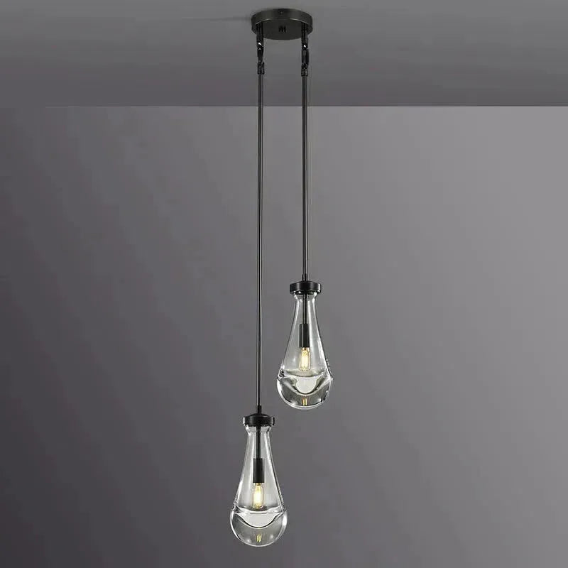 Raindrop Round Chandelier 2-Light 5"
