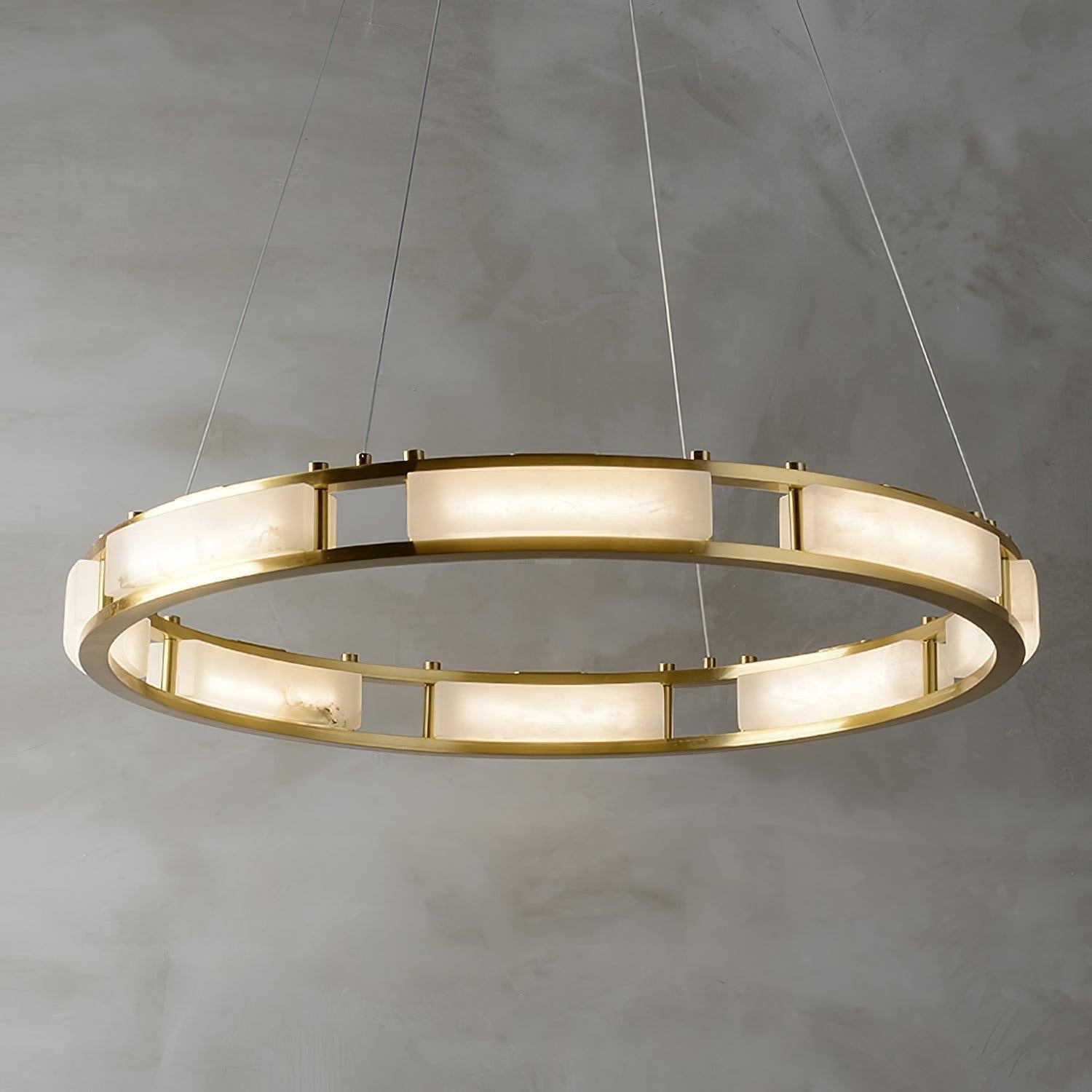 Qatar Alabaster Round Chandelier