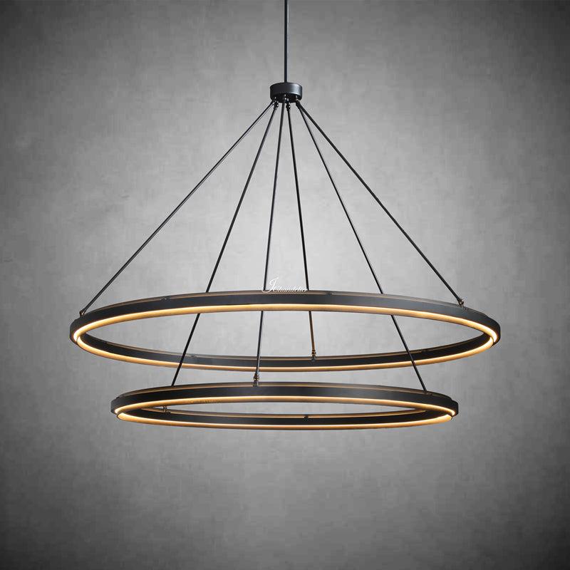 Peron Two-Tier Round Chandelier 60"
