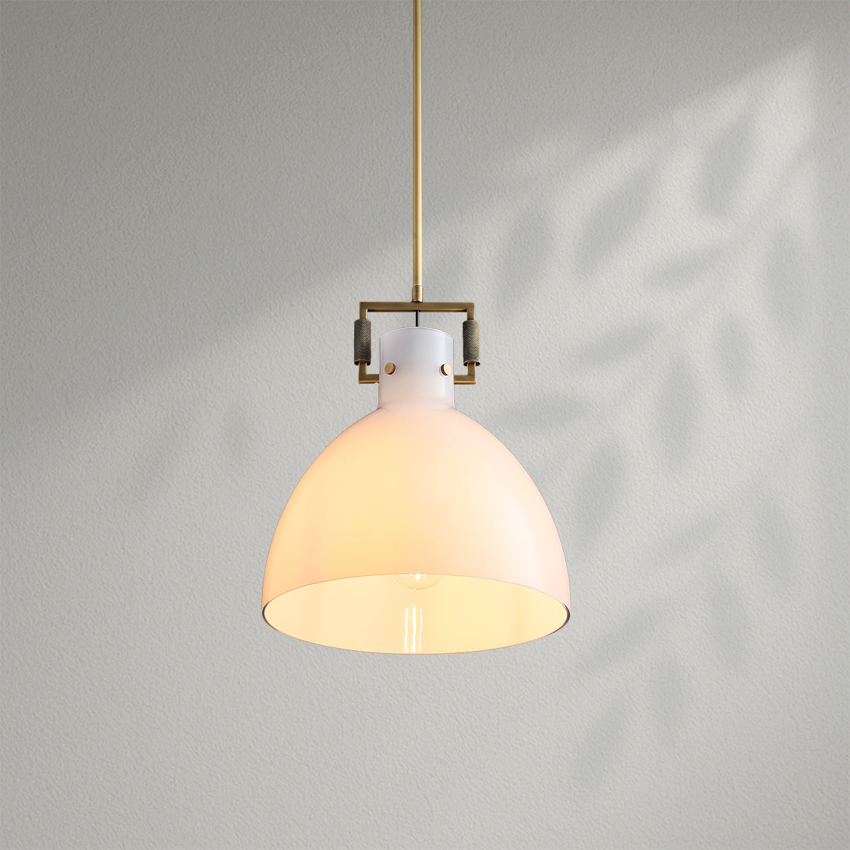 Machinis Milk Glass Cloche Pendant