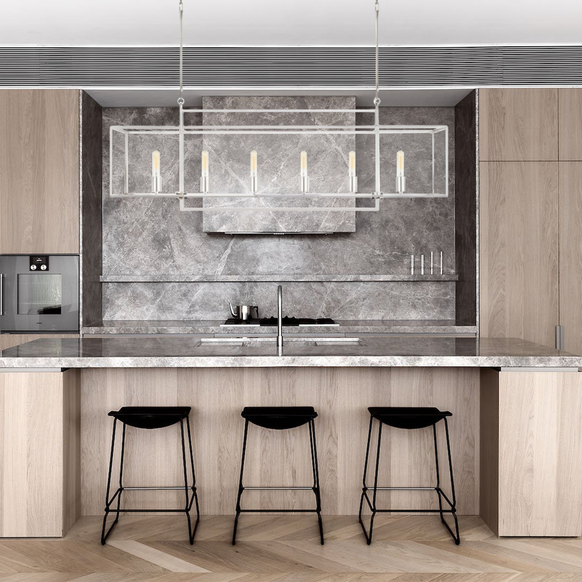 Bekel Linear Glass Chandelier