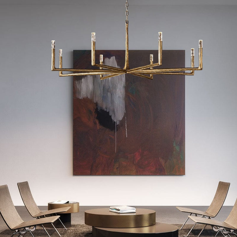 Thaddeos Forged Round Chandelier