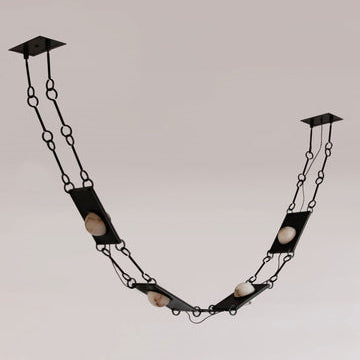 Luster Gaze Ariadne Alabaster 4-Light Chandelier - Background Shot
