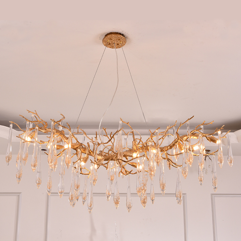 Luster Gaze Verdant Canopy Brass Branch Chandelier - Background Shot