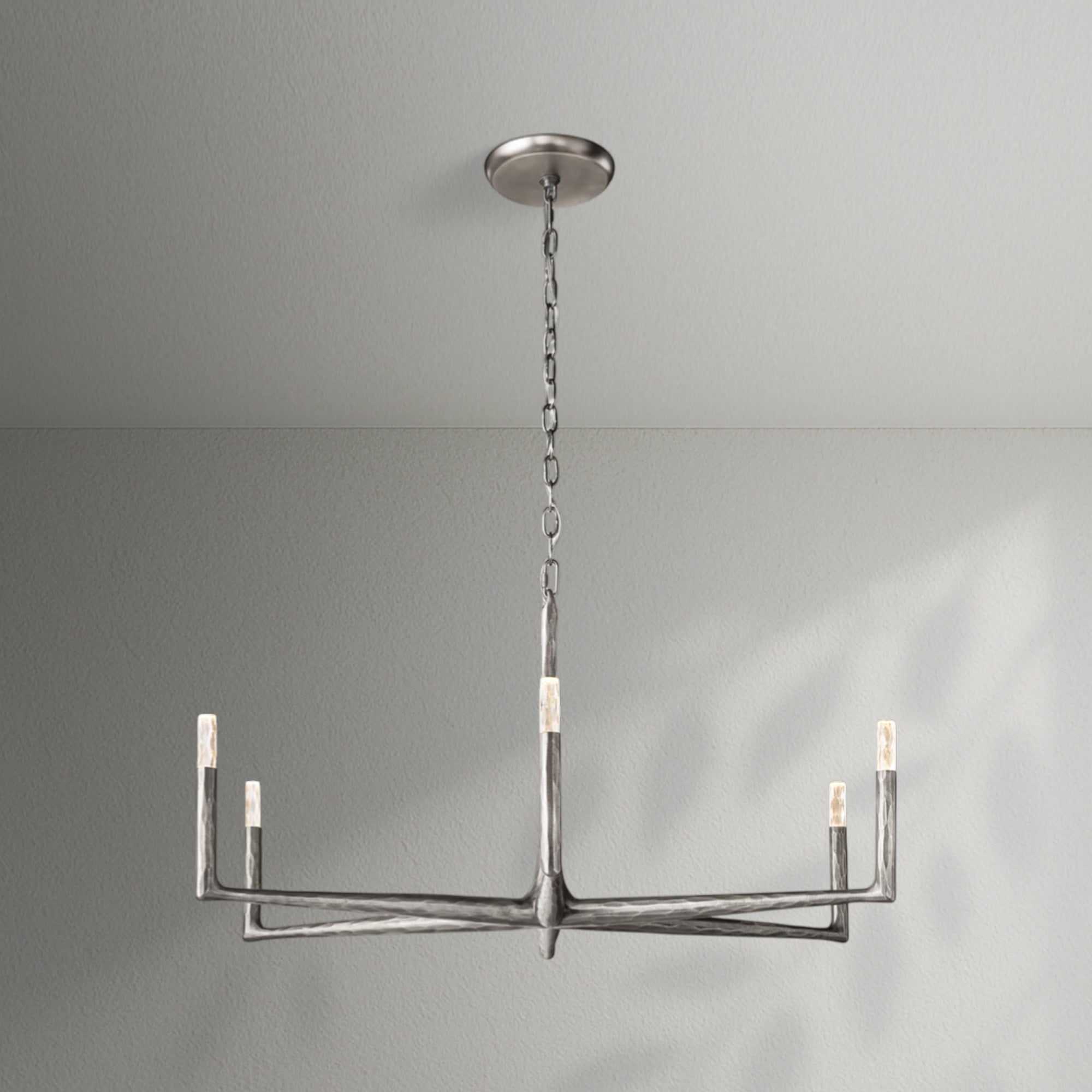 Thaddeos Forged Round Chandelier