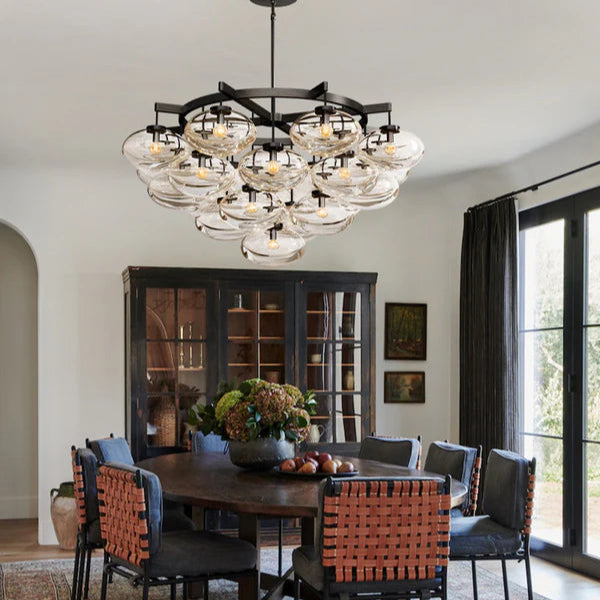 Cabrete Clear Glass Round Chandelier