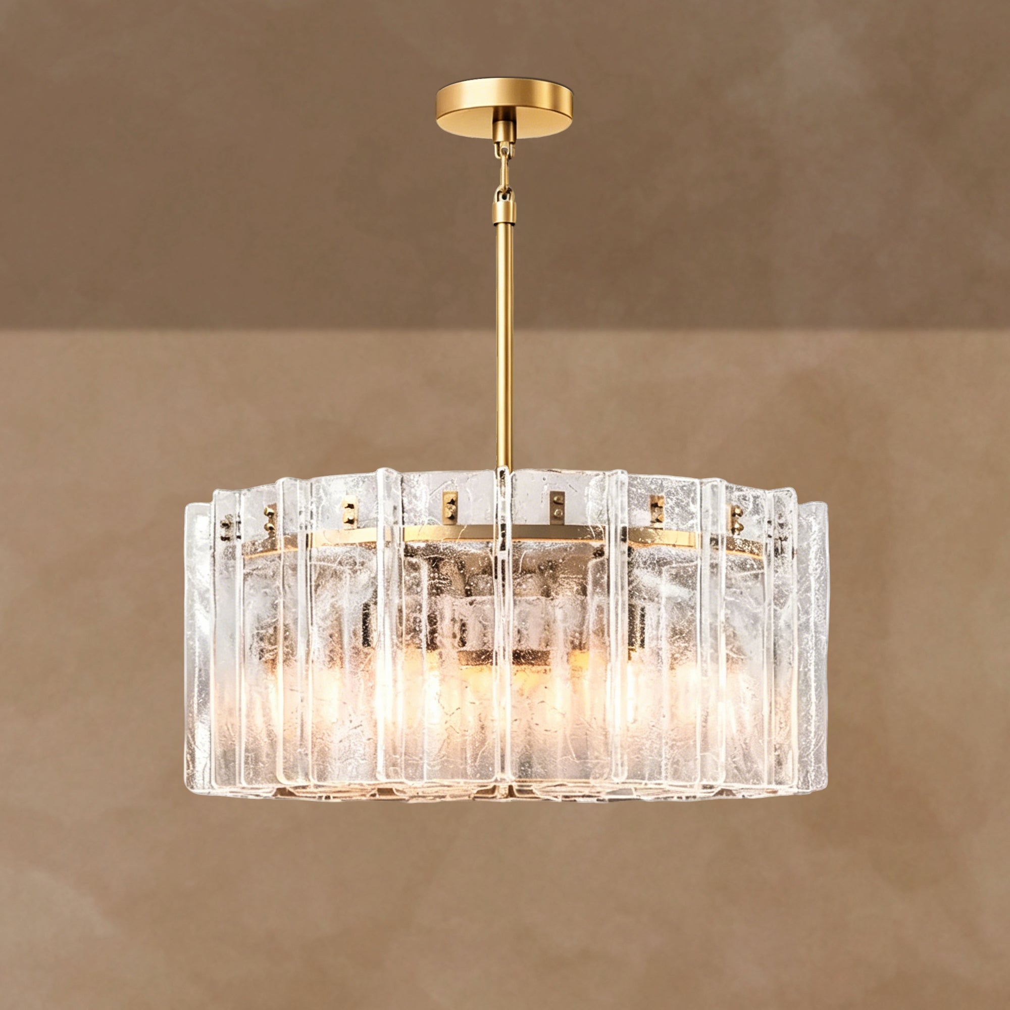 Latrel Clear Glass Round Chandelier 36”