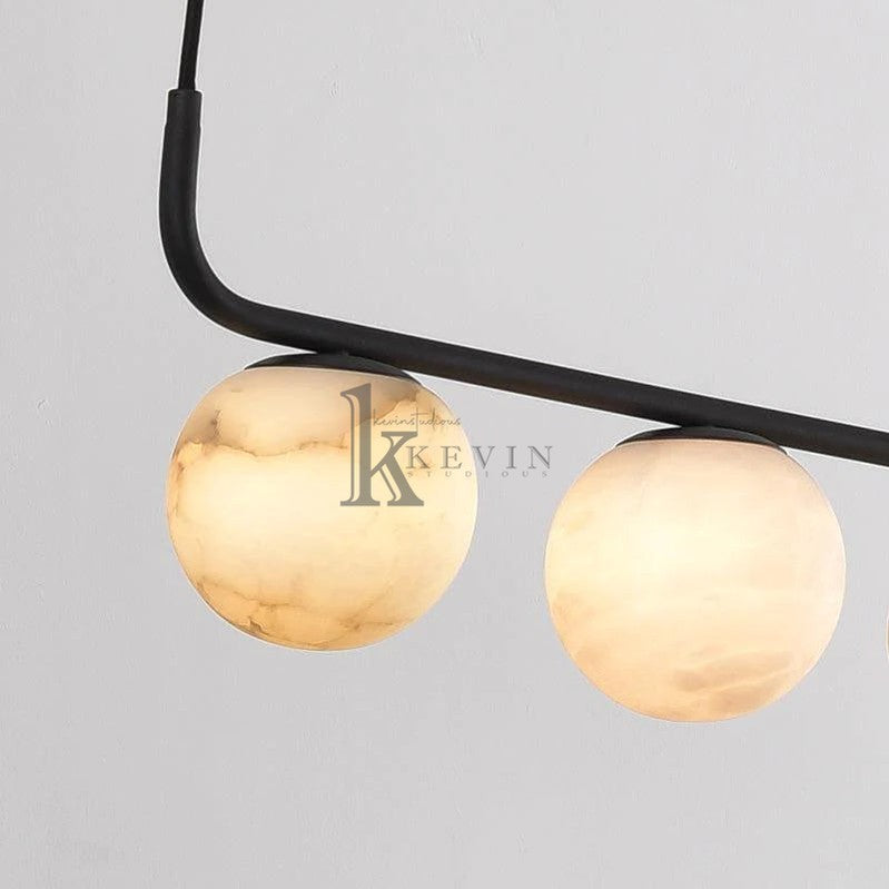 Koltin Modern Alabaster Global Kitchen Island Pendant 5 Lights Luster Gaze