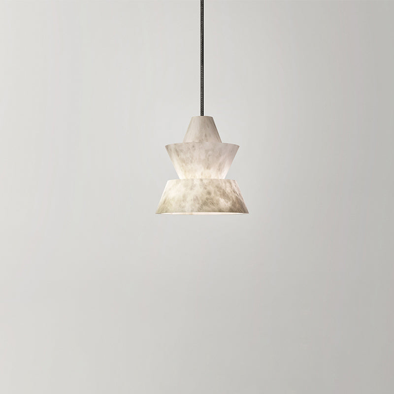 Koltin Lab Small Alabaster Coffee Table Pendant, Modern Pendant Light Besides Bed Chandelier Luster Gaze
