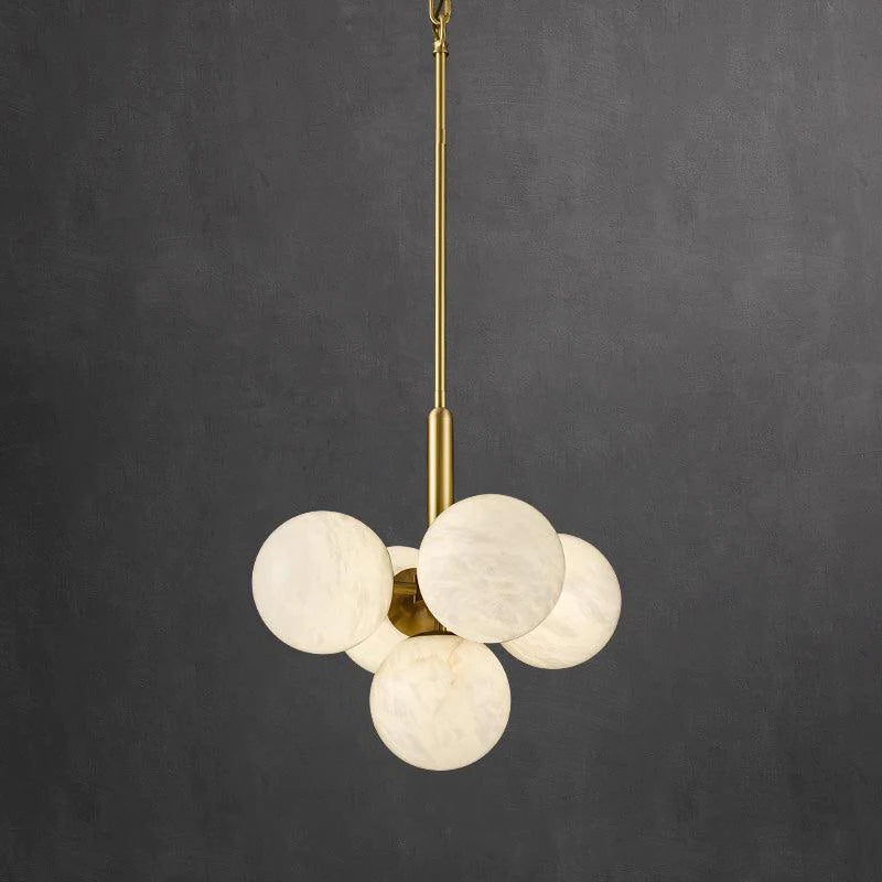 Carmen Modern Alabaster Kitchen Island Pendant, Real Alabaster Pendant Lamp For Bedroom Chandelier Luster Gaze