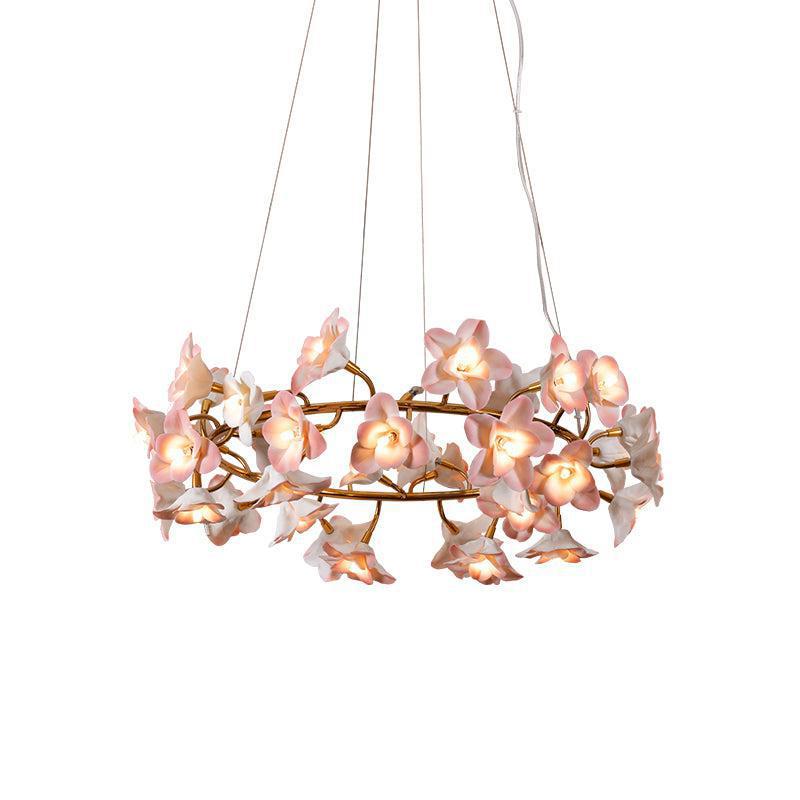 Luster Gaze Radiant Bloom Round Chandelier - sophisticated American living room