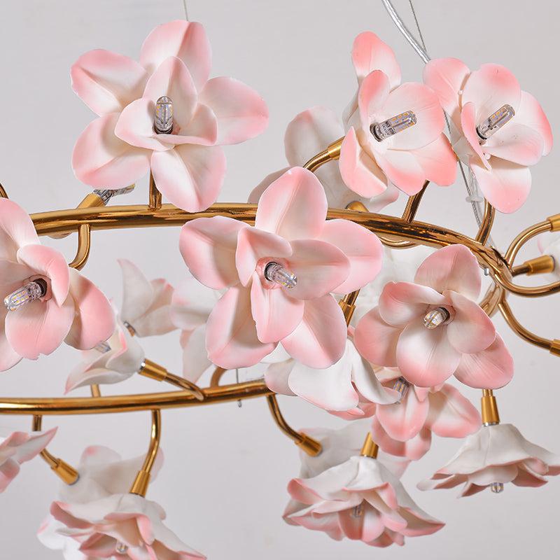 Luster Gaze Radiant Bloom Round Chandelier - Background Shot