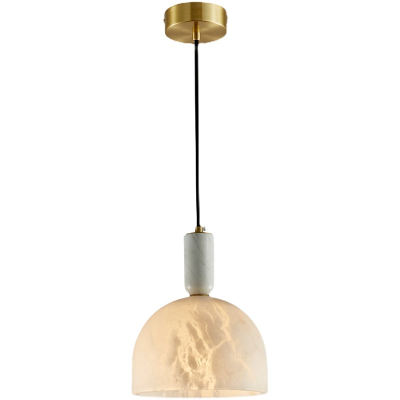 Aubry Modern Alabaster Bedside Pendant Light, Bedroom Pendant Lamp Chandelier Luster Gaze