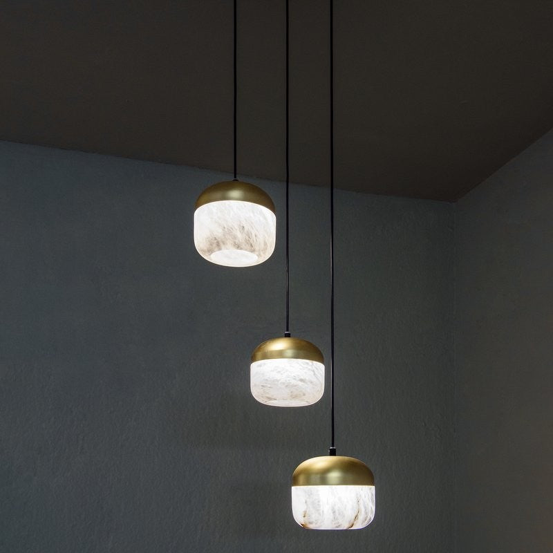 Ava Radiance - United Modern Alabaster Pendant Lamp For Staircase, Kitchen Pendant Light Chandelier Luster Gaze