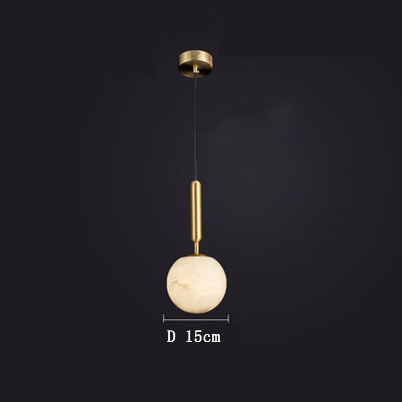 Carmen Modern Alabaster Kitchen Island Pendant, Real Alabaster Pendant Lamp For Bedroom Chandelier Luster Gaze Single