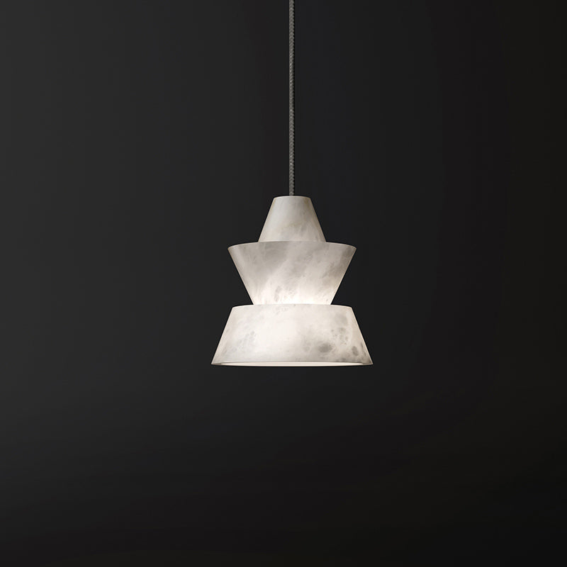 Koltin Lab Small Alabaster Coffee Table Pendant, Modern Pendant Light Besides Bed Chandelier Luster Gaze