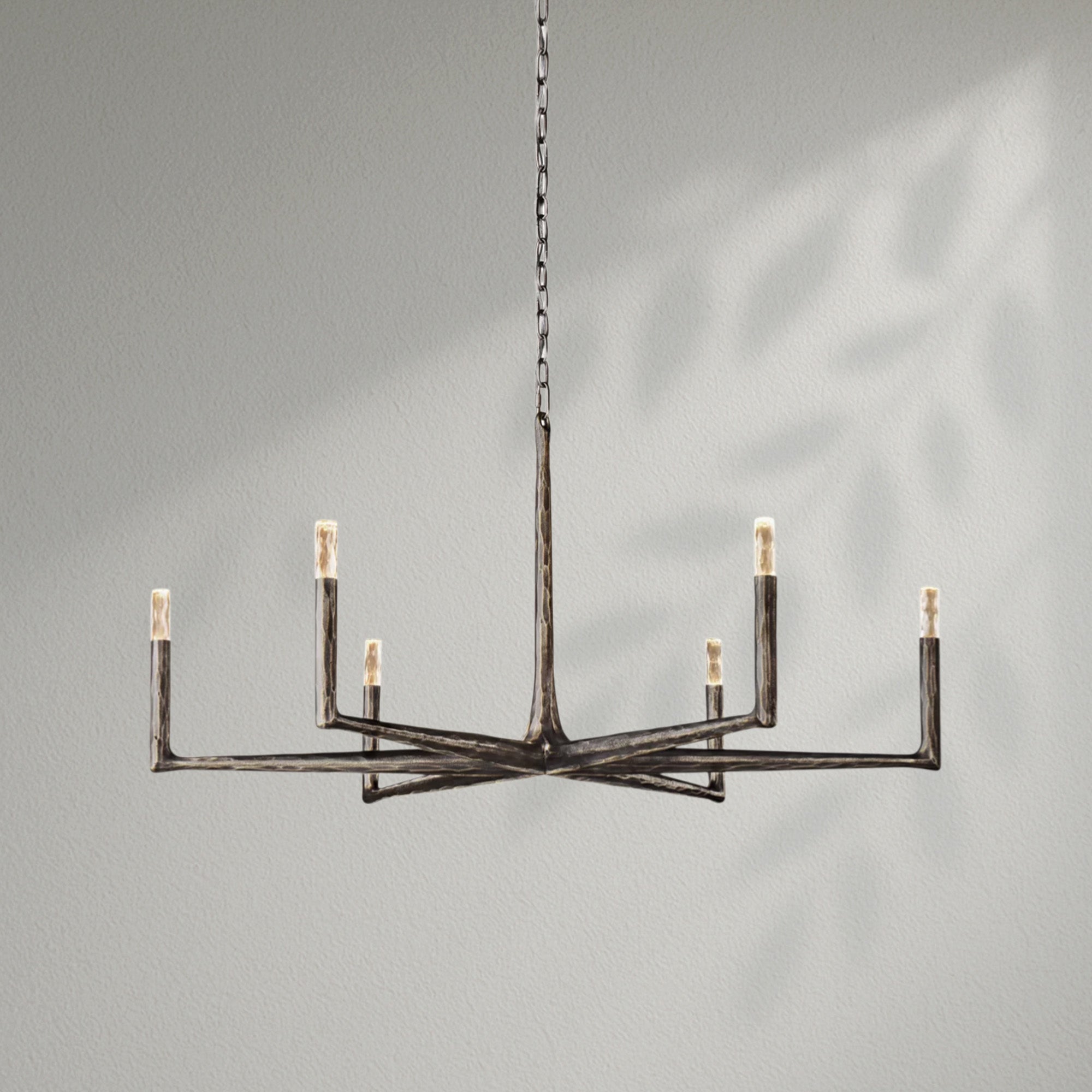 Thaddeos Forged Round Chandelier