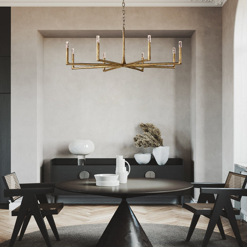 Thaddeos Forged Round Chandelier