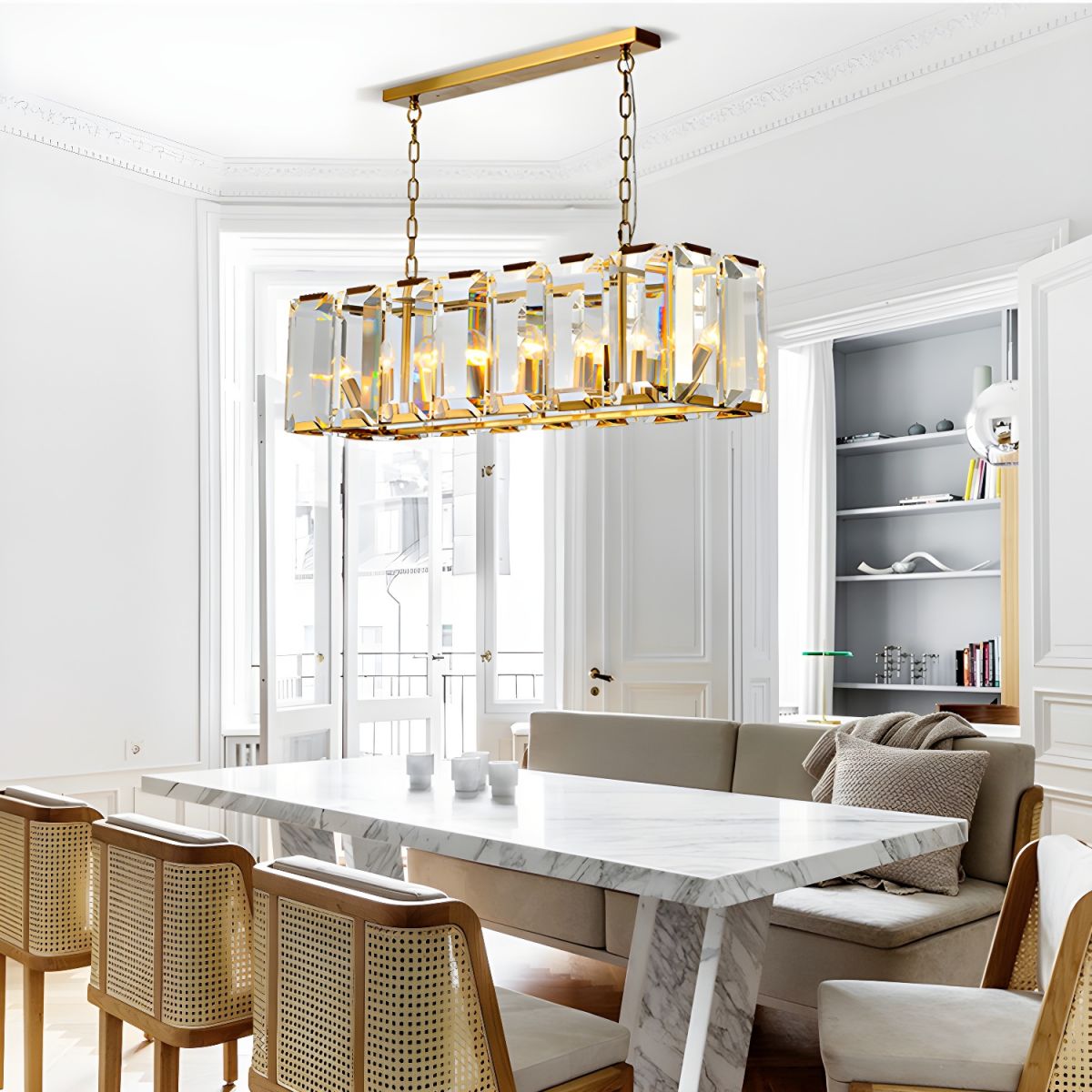 Harlows Crystal Rectangle Chandelier