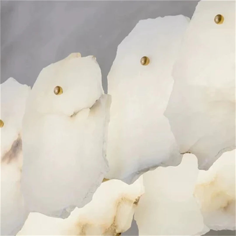 Carlos Alabaster Modern Snowflake Round Chandelier chandelier Luster Gaze