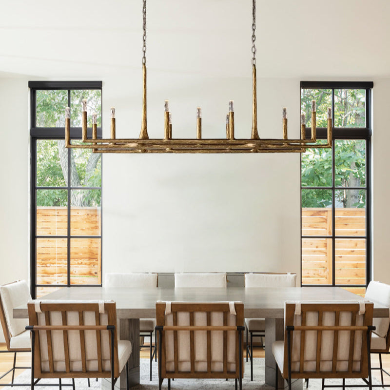 Thaddeos Forged Linear Chandelier