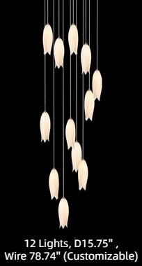 Elegant Flower Chandelier For Foyer/ Staircase