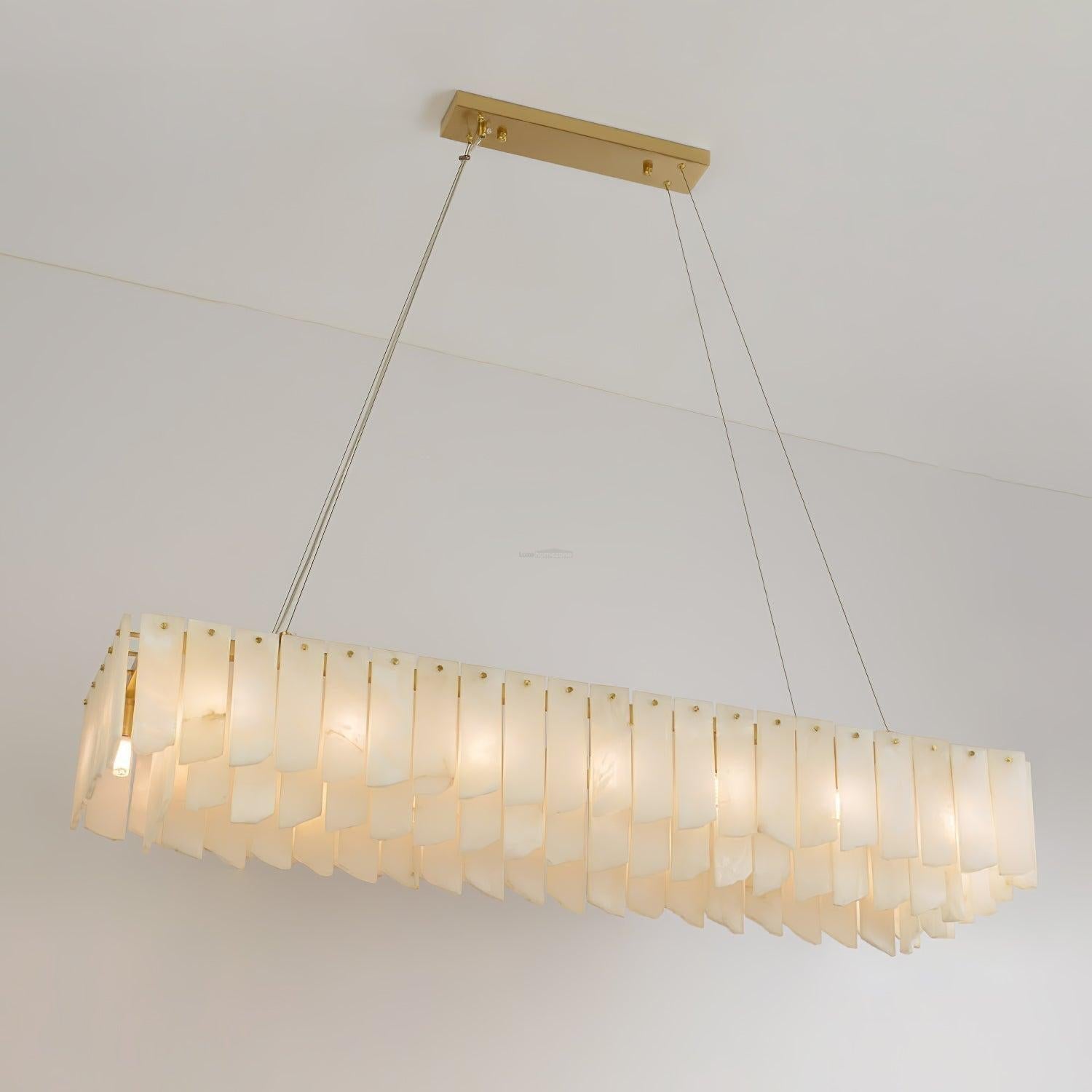 Alabaster Cascade Tiered Chandelier 27.6