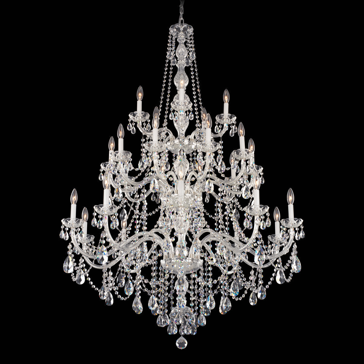Luster Gaze Grandeur Radiance Crystal Chandelier 44" - Background Shot