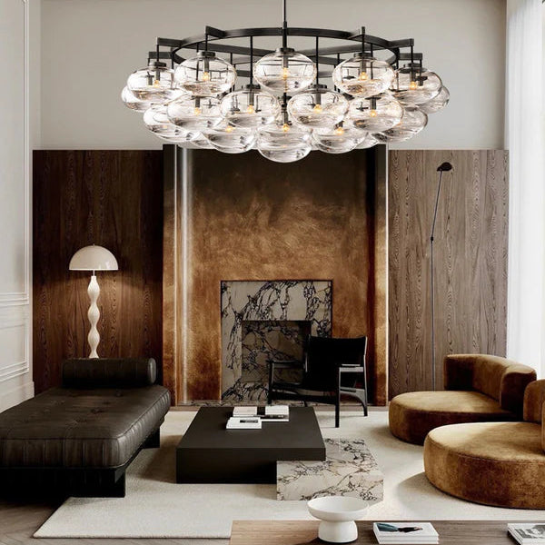 Cabrete Clear Glass Round Chandelier