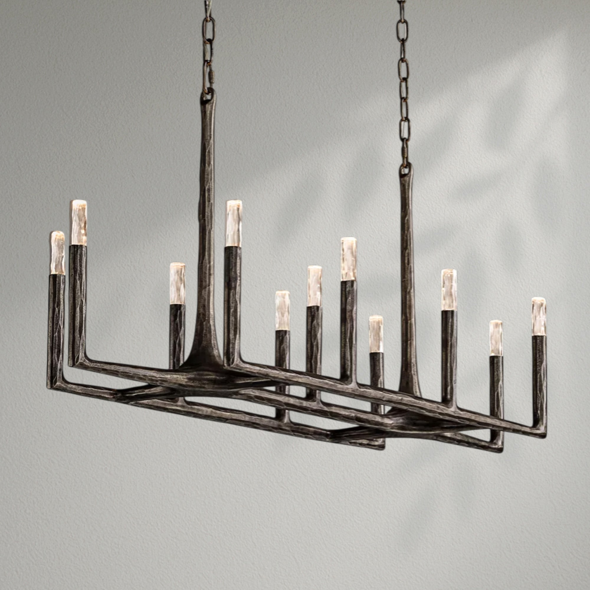 Thaddeos Forged Linear Chandelier