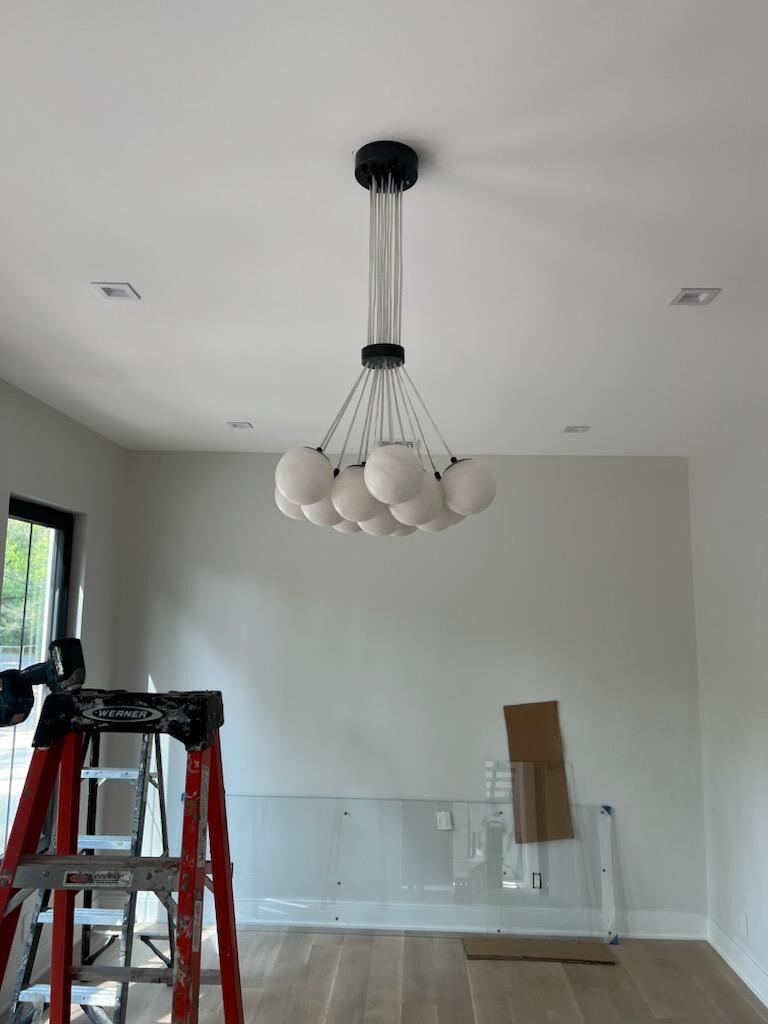 Alabaster Anne Globe Art Pendant Light