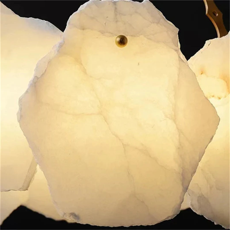 Carlos Alabaster Modern Snowflake Round Chandelier chandelier Luster Gaze