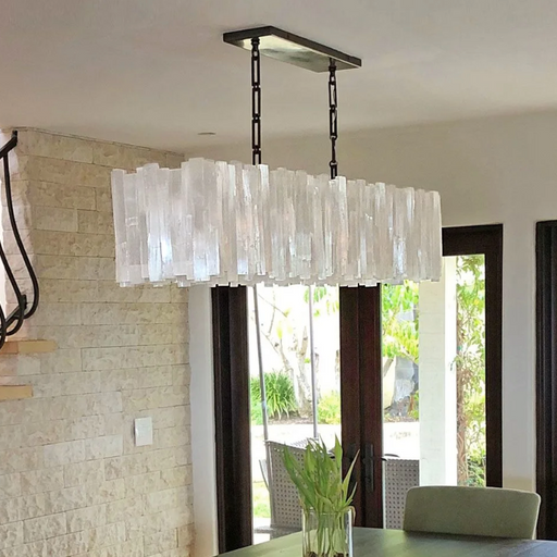 Selonite Rectangular Multi-Tier Chandelier