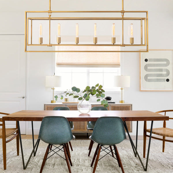 Bickman Glass Rectangular Chandelier