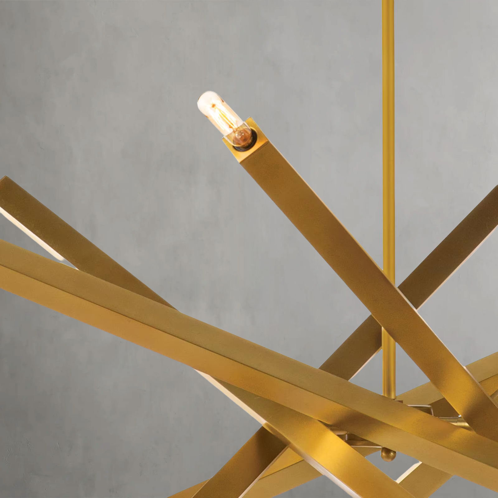 Luster Gaze Kinetic Brass 12-Light Chandelier - Background Shot