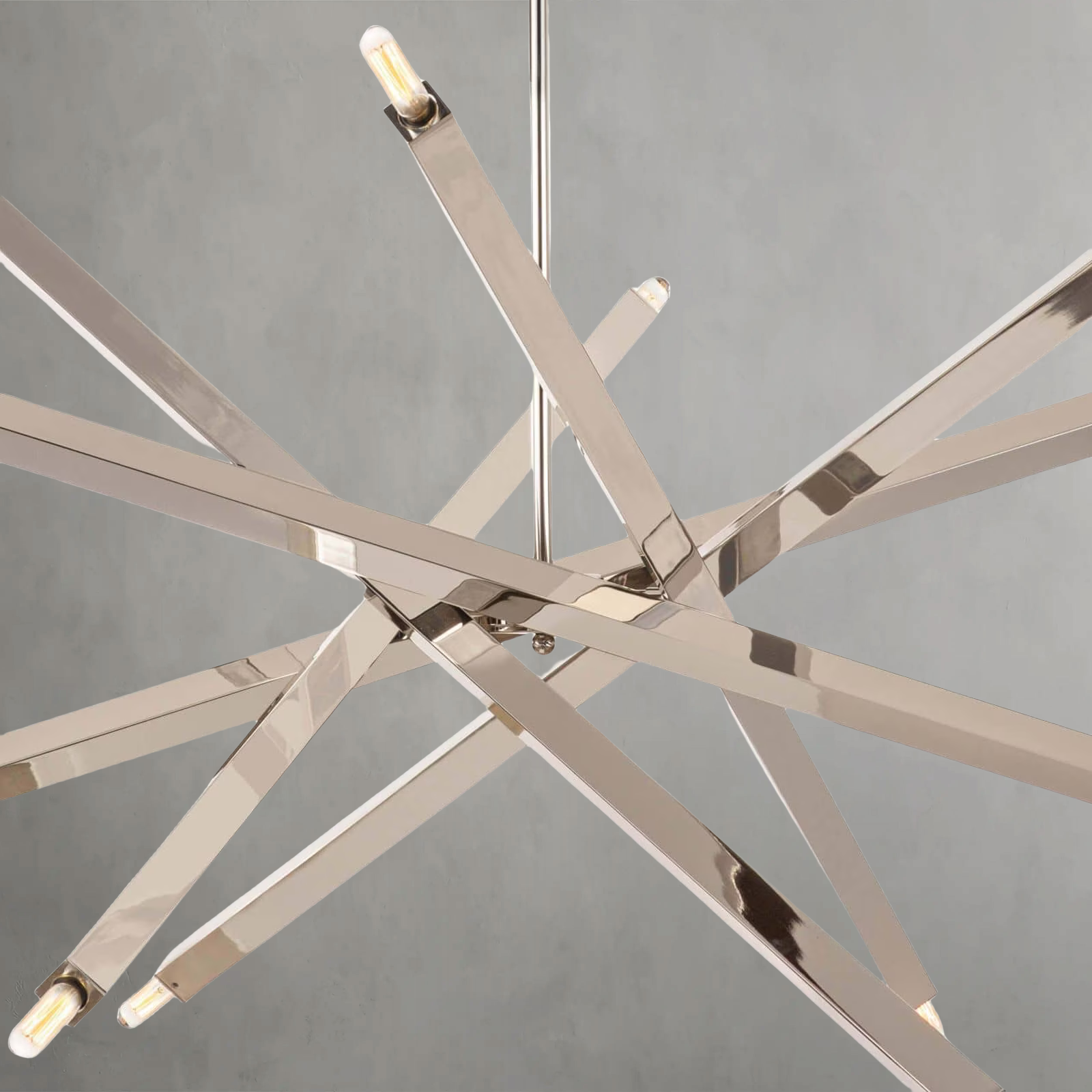 Luster Gaze Kinetic Brass 12-Light Chandelier - Background Shot