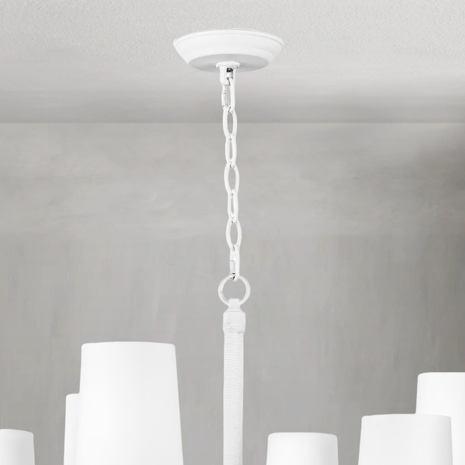 Luster Gaze Coastal Breeze Jute Rope Chandelier - Background Shot