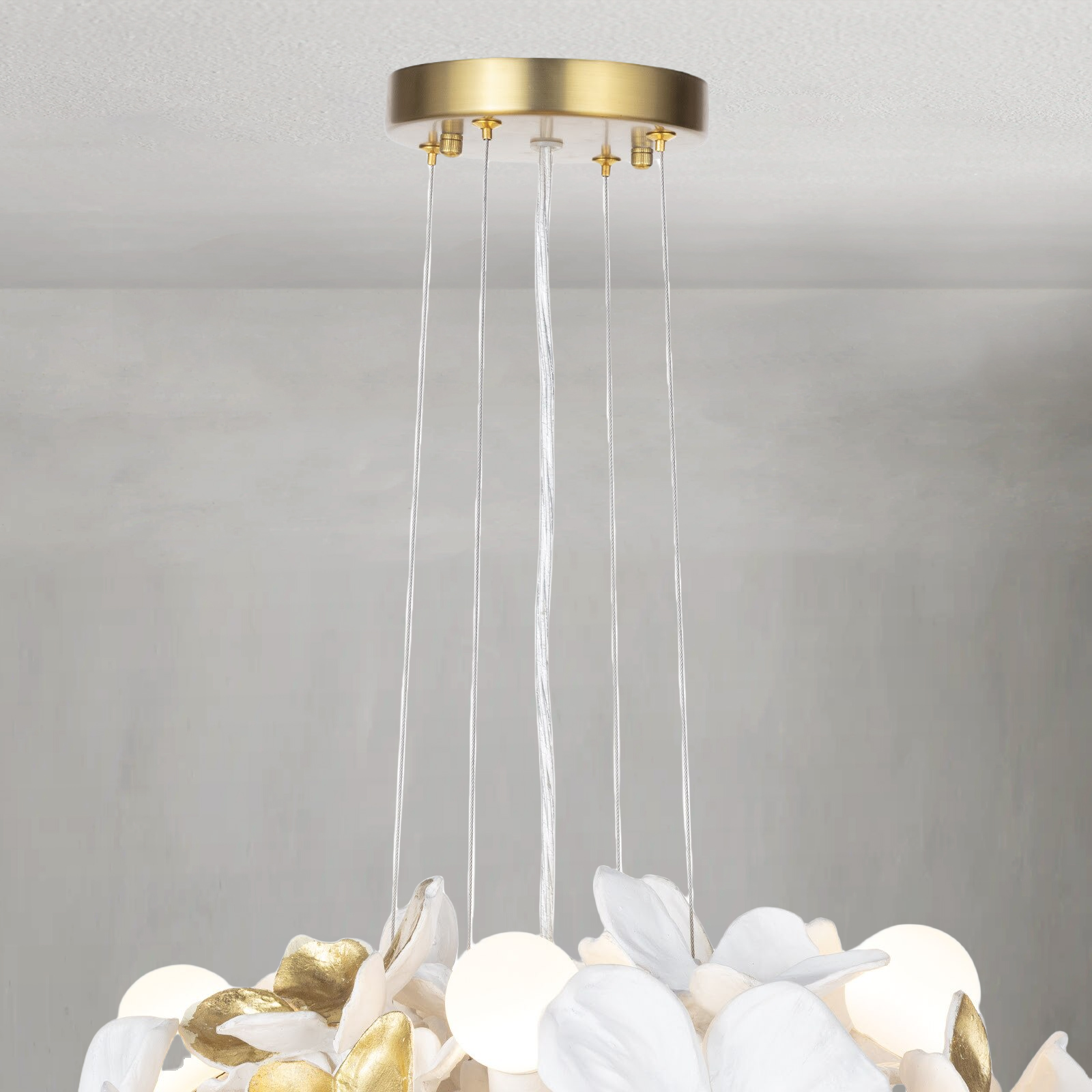 Luster Gaze Floral Bloom Resin Chandelier - Background Shot