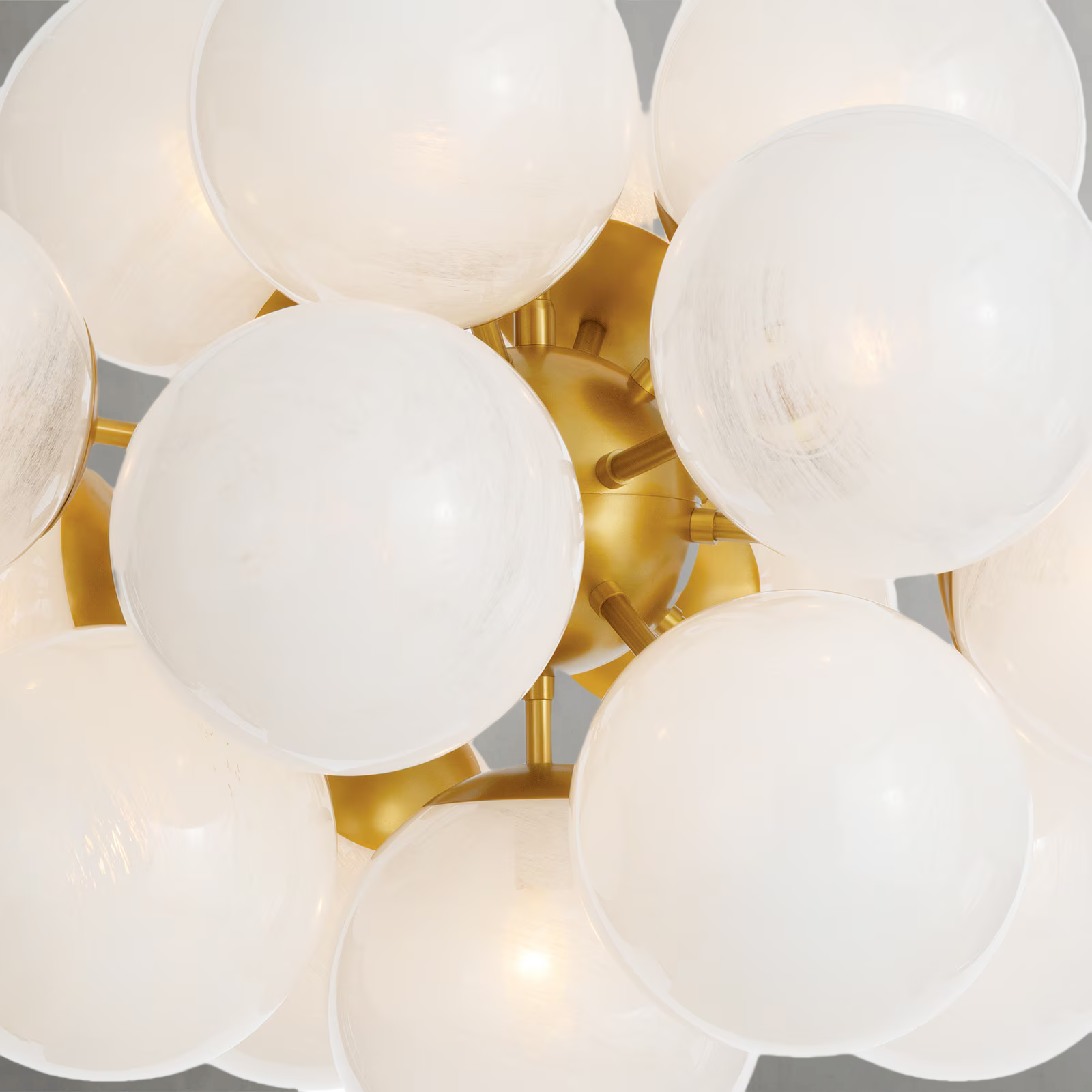 Luster Gaze AuraSphere Brass Glass Chandelier - Background Shot