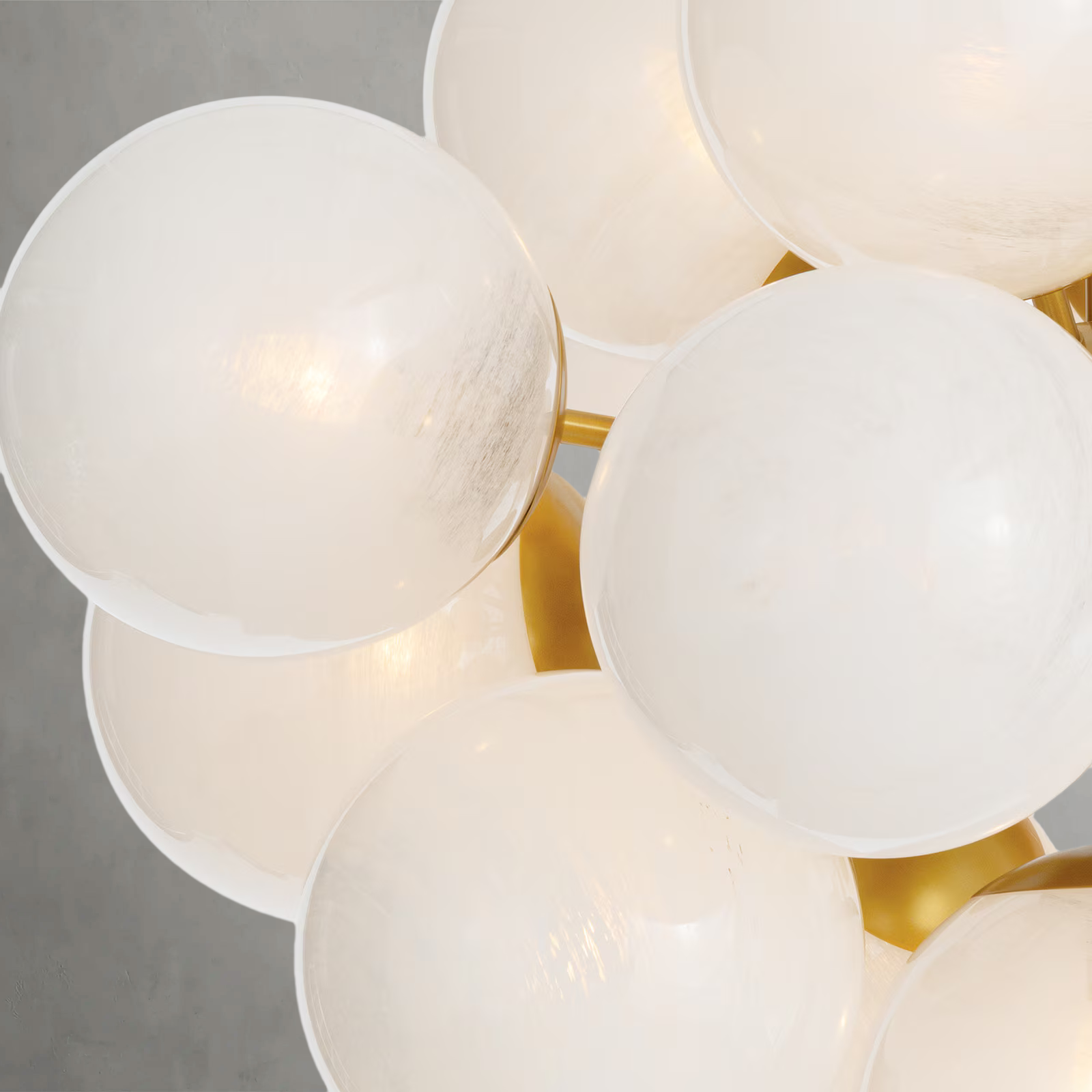 Luster Gaze AuraSphere Brass Glass Chandelier - Background Shot