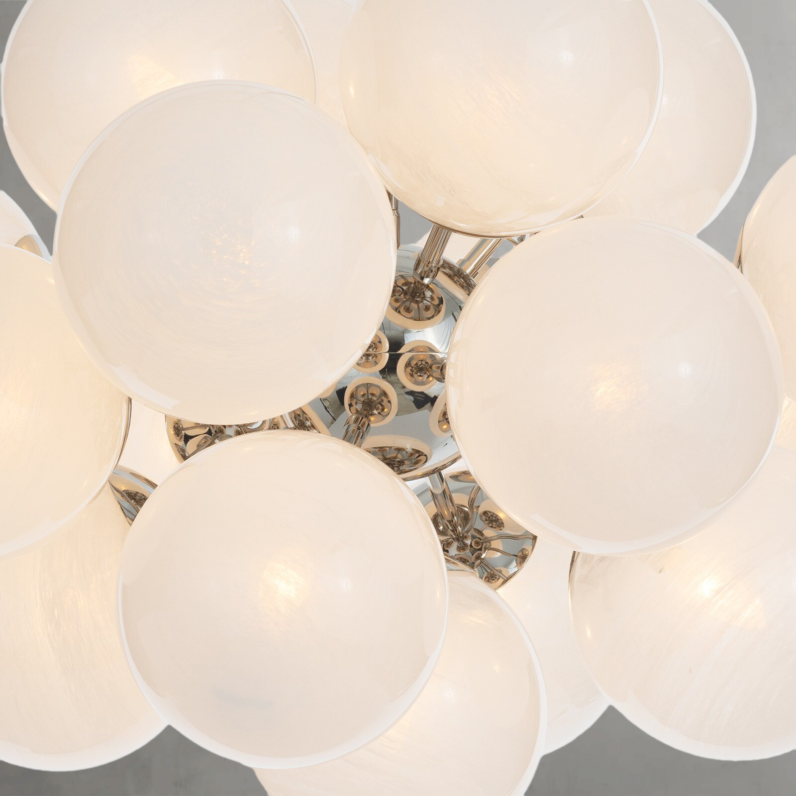 Mandoza Nickel Glass Chandelier