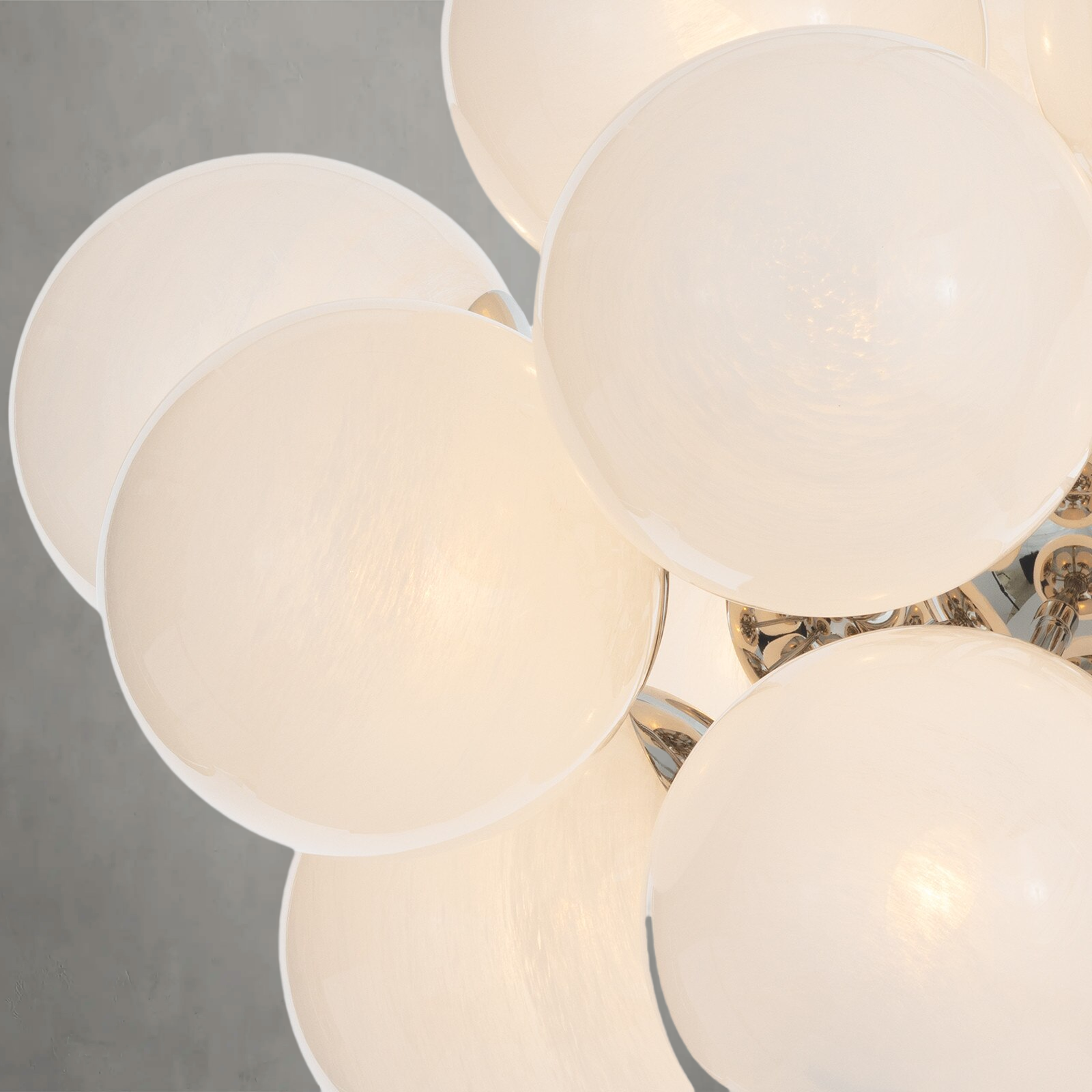 Mandoza Nickel Glass Chandelier