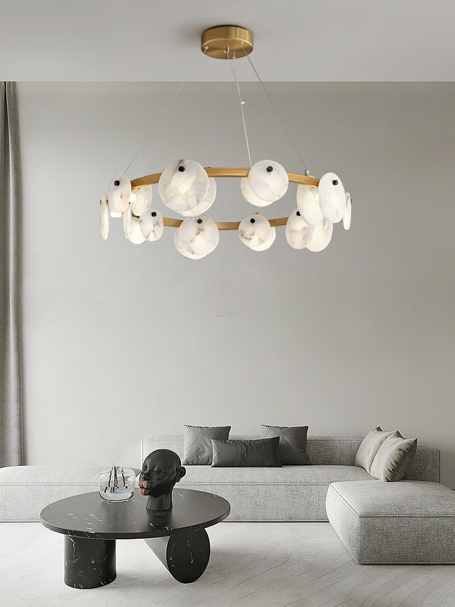 Trinidad Alabaster Chandelier with 8/10 heads