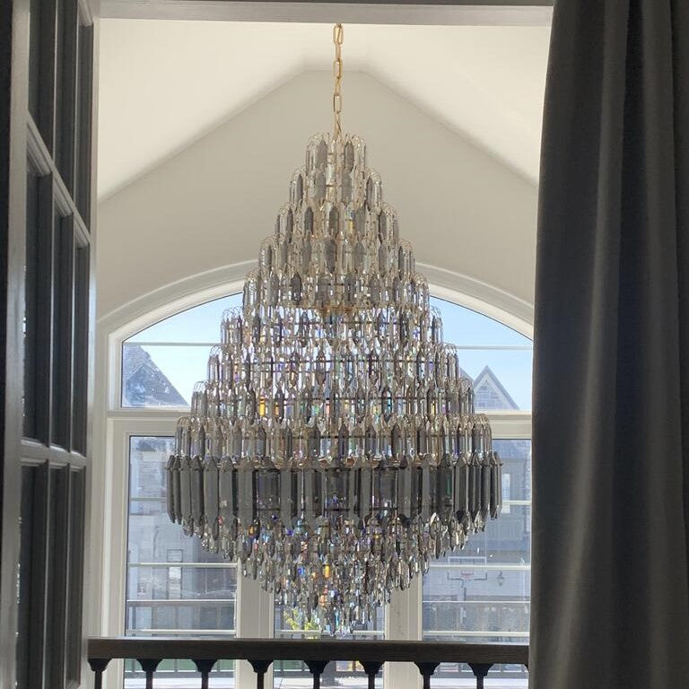 Staircase/Foyer Chandelier With High Clarity Crystals Luxury Ceiling Light