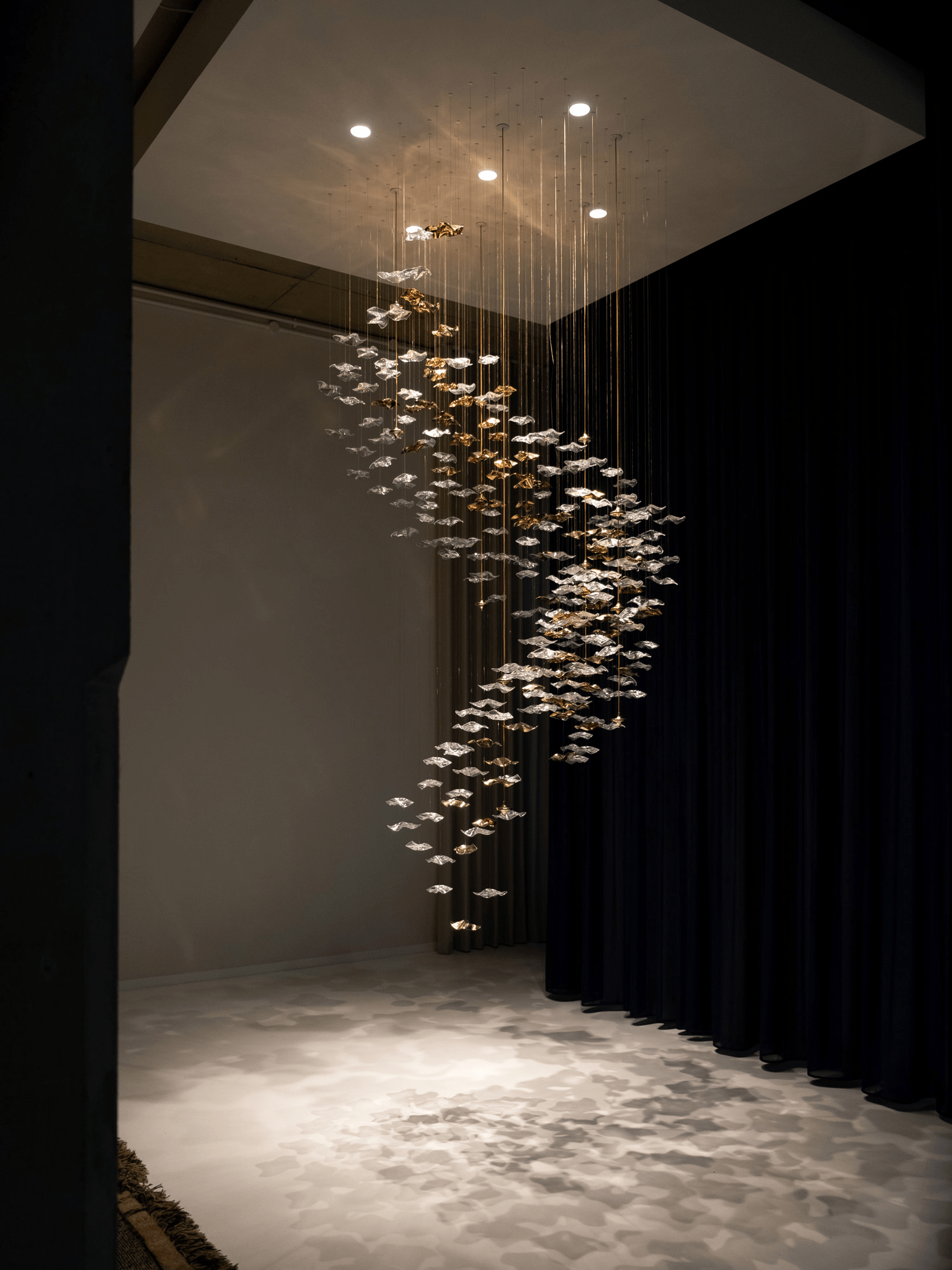 Tidal Stair Crystal Spiral Chandelier