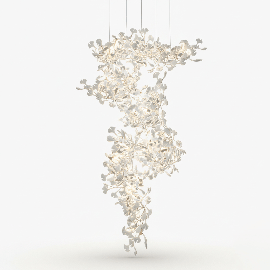 Gingko Ceramic Branch Chandelier F