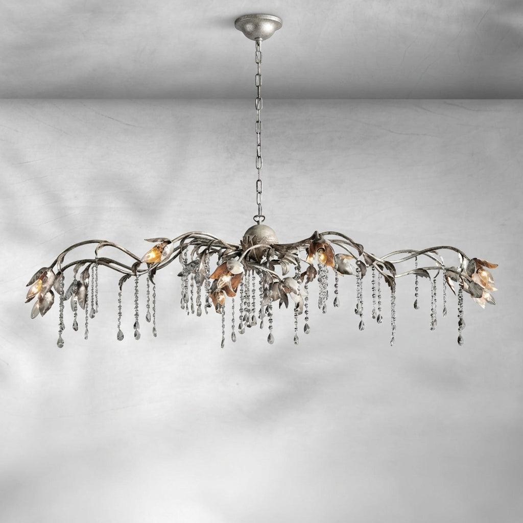 Luster Gaze Viticcio Grand Rectangular Chandelier 52'' 61" 71'' - Background Shot