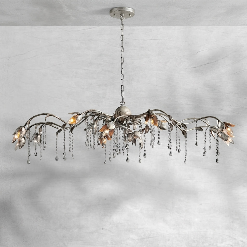 Luster Gaze Viticcio Grand Rectangular Chandelier 52'' 61" 71'' - Background Shot
