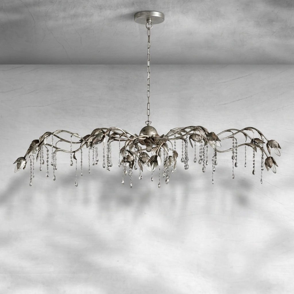 Luster Gaze Viticcio Grand Rectangular Chandelier 52'' 61" 71'' - Background Shot