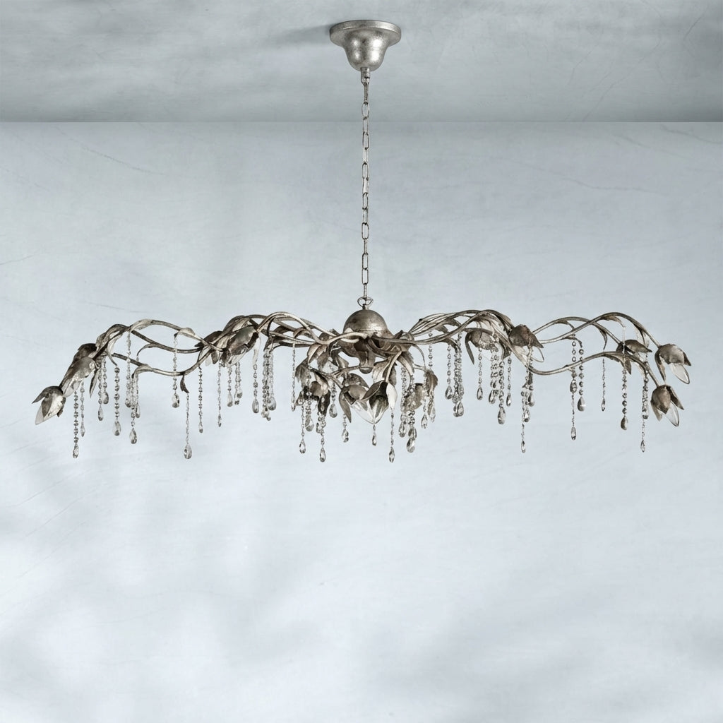 Luster Gaze Viticcio Grand Rectangular Chandelier 52'' 61" 71'' - Background Shot